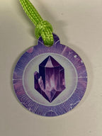 Anhänger Mini Serie rund – Lakhovsky MWOn Symbol Design – Amethyst Symbol – Produktansicht 1
