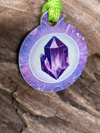 Anhänger Mini Serie rund – Lakhovsky MWOn Symbol Design – Amethyst Symbol – Produktansicht 1