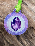 Anhänger Mini Serie rund – Lakhovsky MWOn Symbol Design – Amethyst Symbol – Produktansicht 1