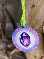 Anhänger Mini Serie rund – Lakhovsky MWOn Symbol Design – Amethyst Symbol – Produktansicht 1