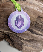 Anhänger Mini Serie rund – Lakhovsky MWOn Symbol Design – Amethyst Symbol – Produktansicht 1