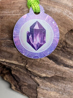 Anhänger Mini Serie rund – Lakhovsky MWOn Symbol Design – Amethyst Symbol – Produktansicht 1
