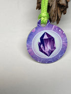 Anhänger Mini Serie rund – Lakhovsky MWOn Symbol Design – Amethyst Symbol – Produktansicht 1