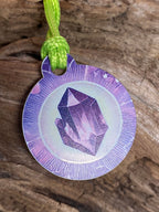 Anhänger Mini Serie rund – Lakhovsky MWOn Symbol Design – Amethyst Symbol – Produktansicht 1