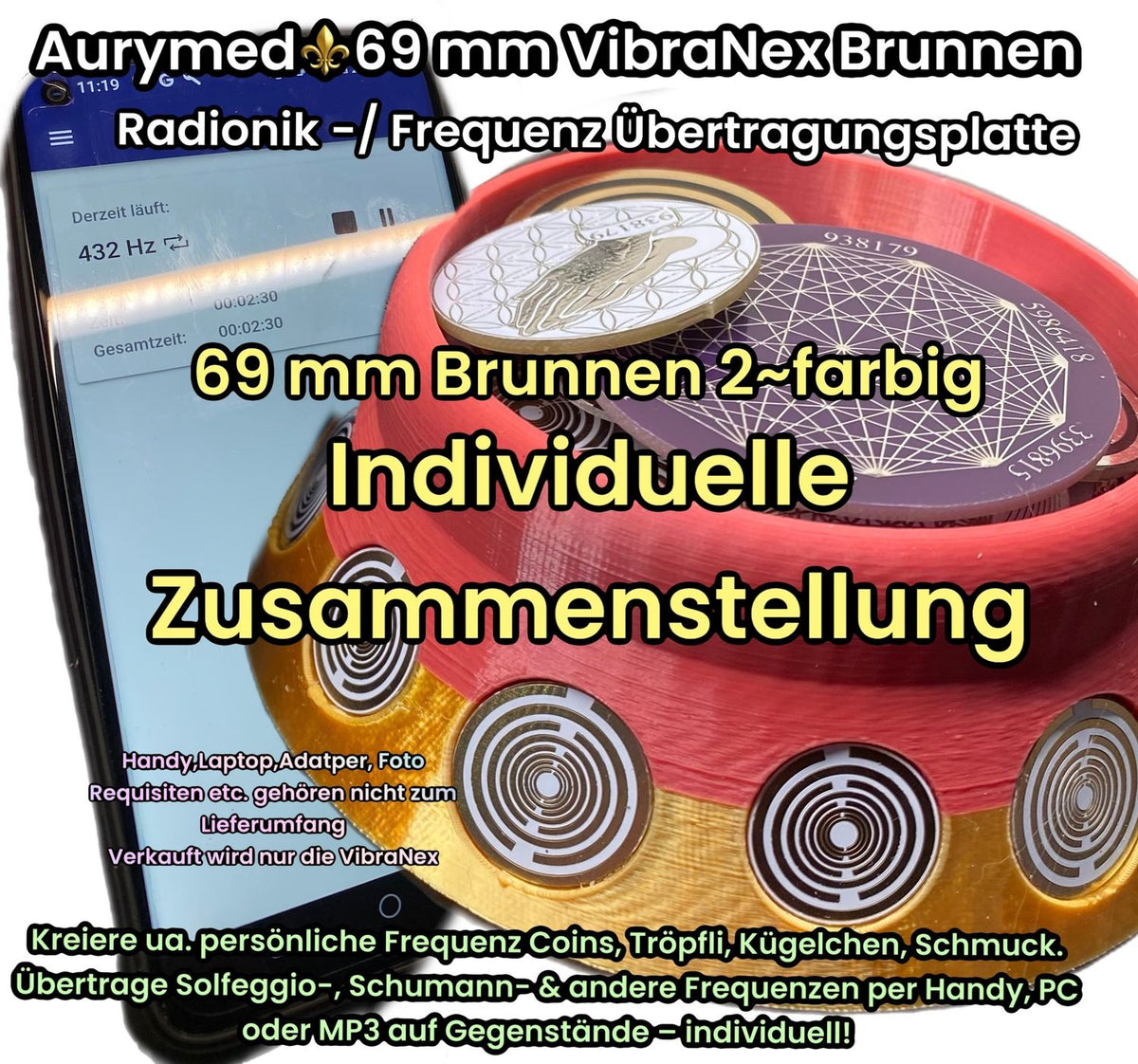 69 mm VibraNex Brunnen – 2-farbig – konfigurierbar – Produktansicht 1