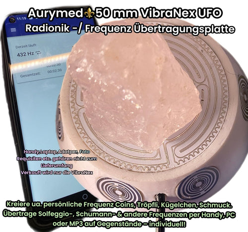 50 mm VibraNex UFO – weiß, Oberflächenplatte zinnlegiert – Produktansicht 1