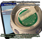 69 mm VibraNex Brunnen – grau, Oberflächenplatte zinnlegiert, Füllung Turmaline – Produktansicht 1
