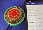 50 mm VibraNex flach, silk mint grün, Oberflächenplatte goldlegiert – Produktansicht 1