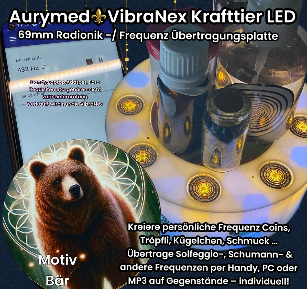 VibraNex LED Krafttier Braunbär – LED – & Farbe & Füllung wählbar – Produktansicht 32