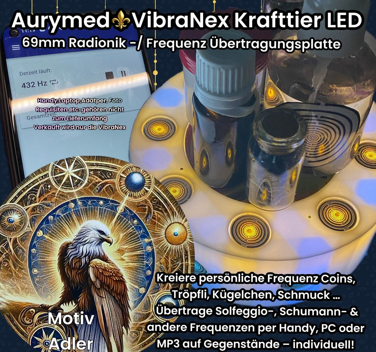 VibraNex LED Krafttier Adler – LED – & Farbe & Füllung wählbar – Produktansicht 44