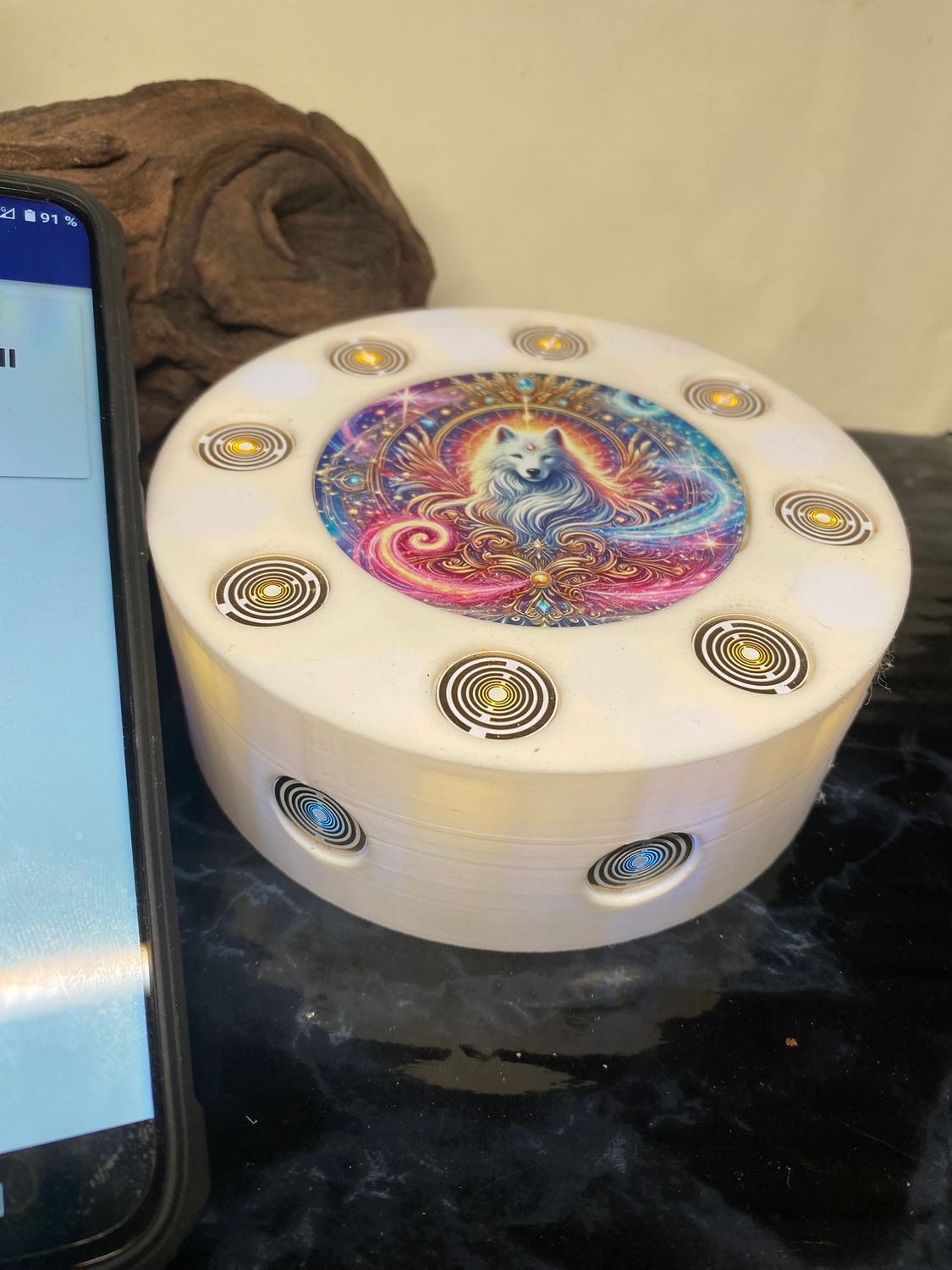 VibraNex LED Krafttier weißer Wolf – LED – & Farbe & Füllung wählbar – Produktansicht 40