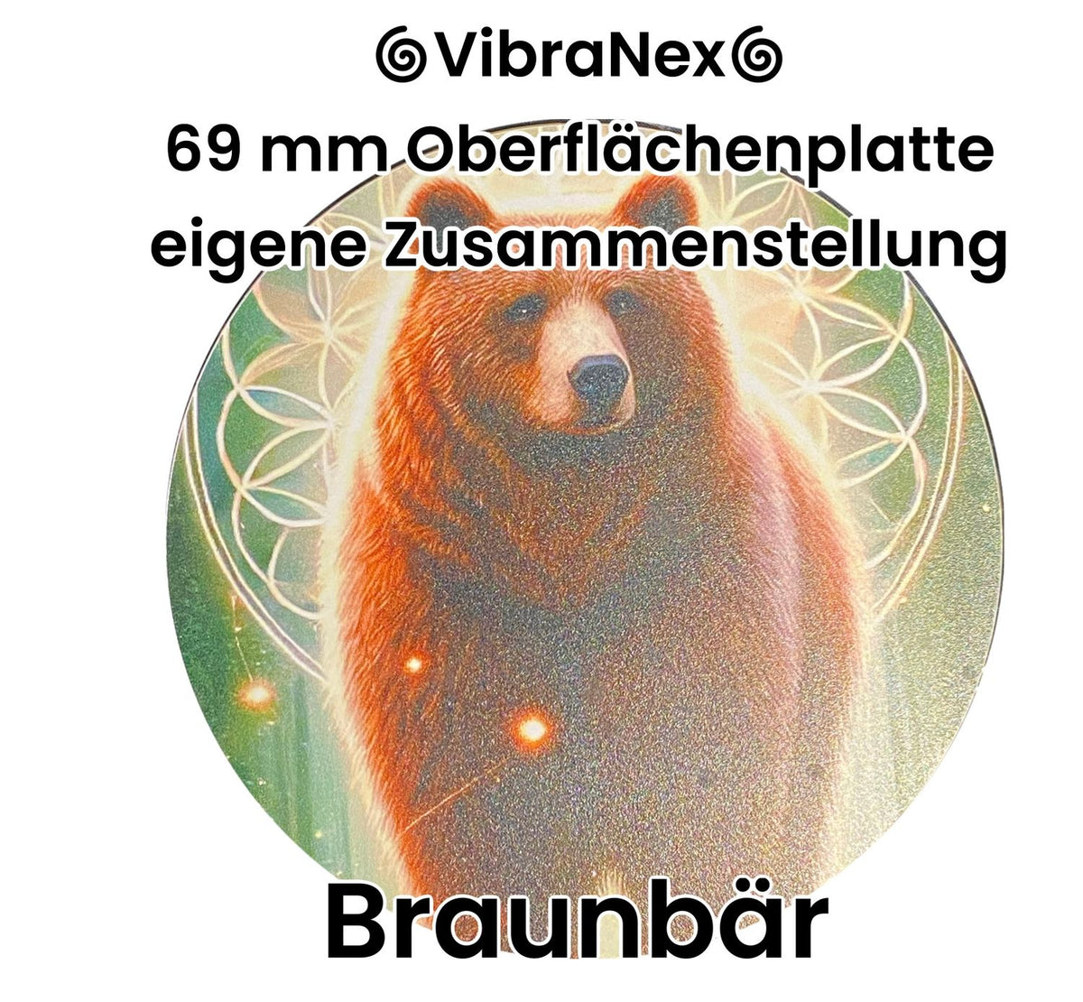 69 mm VibraNex flach – 1-farbig – Krafttier – / heilige Geometrie Symbolik – konfigurierbar – Produktansicht 31