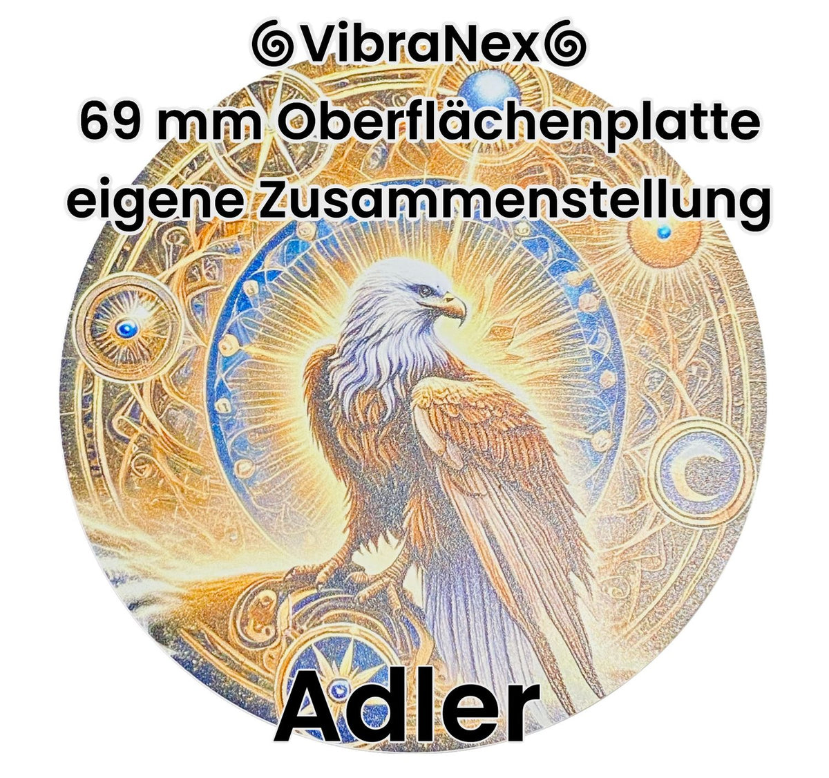 69 mm VibraNex flach – 1-farbig – Krafttier – / heilige Geometrie Symbolik – konfigurierbar – Produktansicht 30
