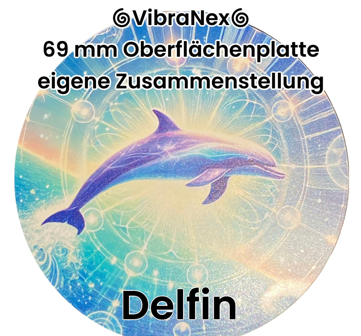 69 mm VibraNex flach – 1-farbig – Krafttier – / heilige Geometrie Symbolik – konfigurierbar – Produktansicht 33