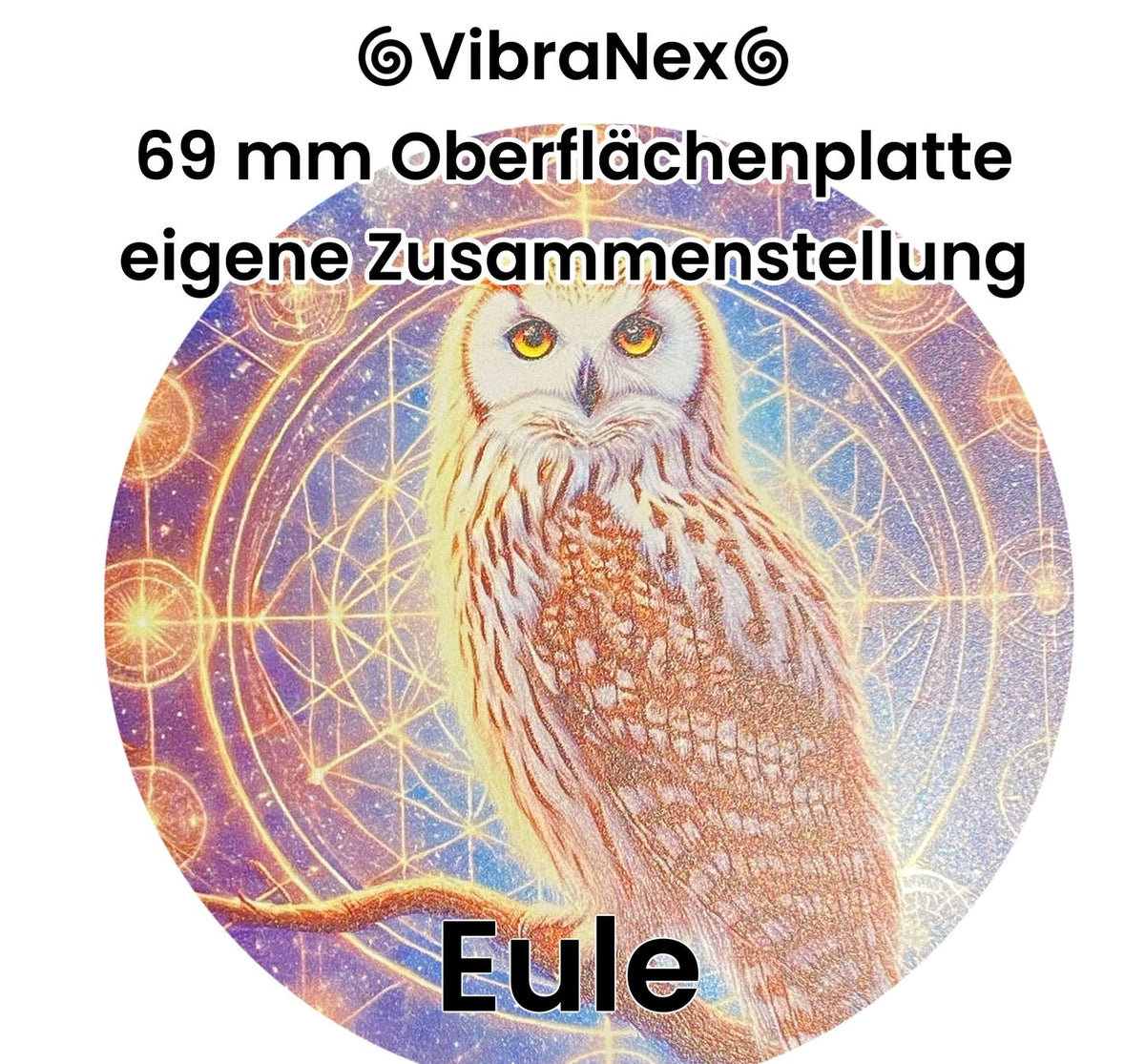 69 mm VibraNex flach – 1-farbig – Krafttier – / heilige Geometrie Symbolik – konfigurierbar – Produktansicht 35