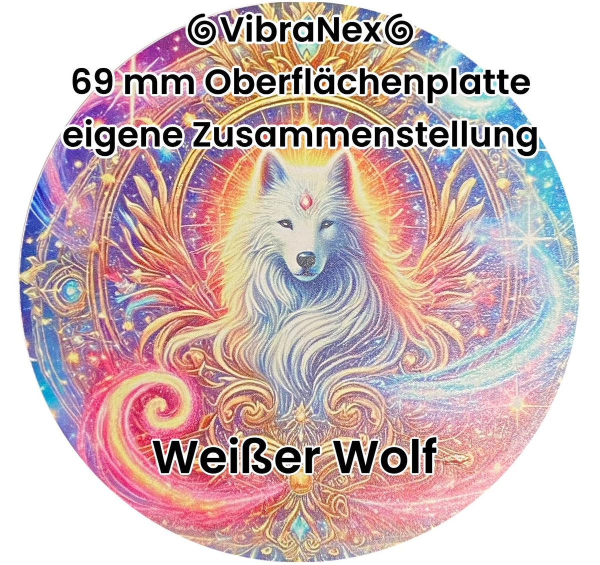 69 mm VibraNex flach – 1-farbig – Krafttier – / heilige Geometrie Symbolik – konfigurierbar – Produktansicht 38