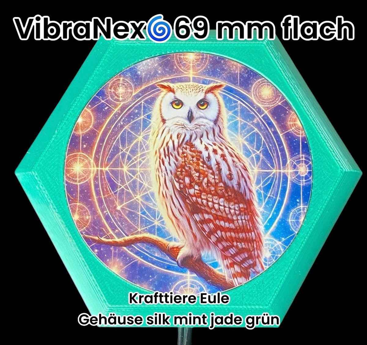 69 mm VibraNex flach – 1-farbig – Krafttier – / heilige Geometrie Symbolik – konfigurierbar – Produktansicht 47
