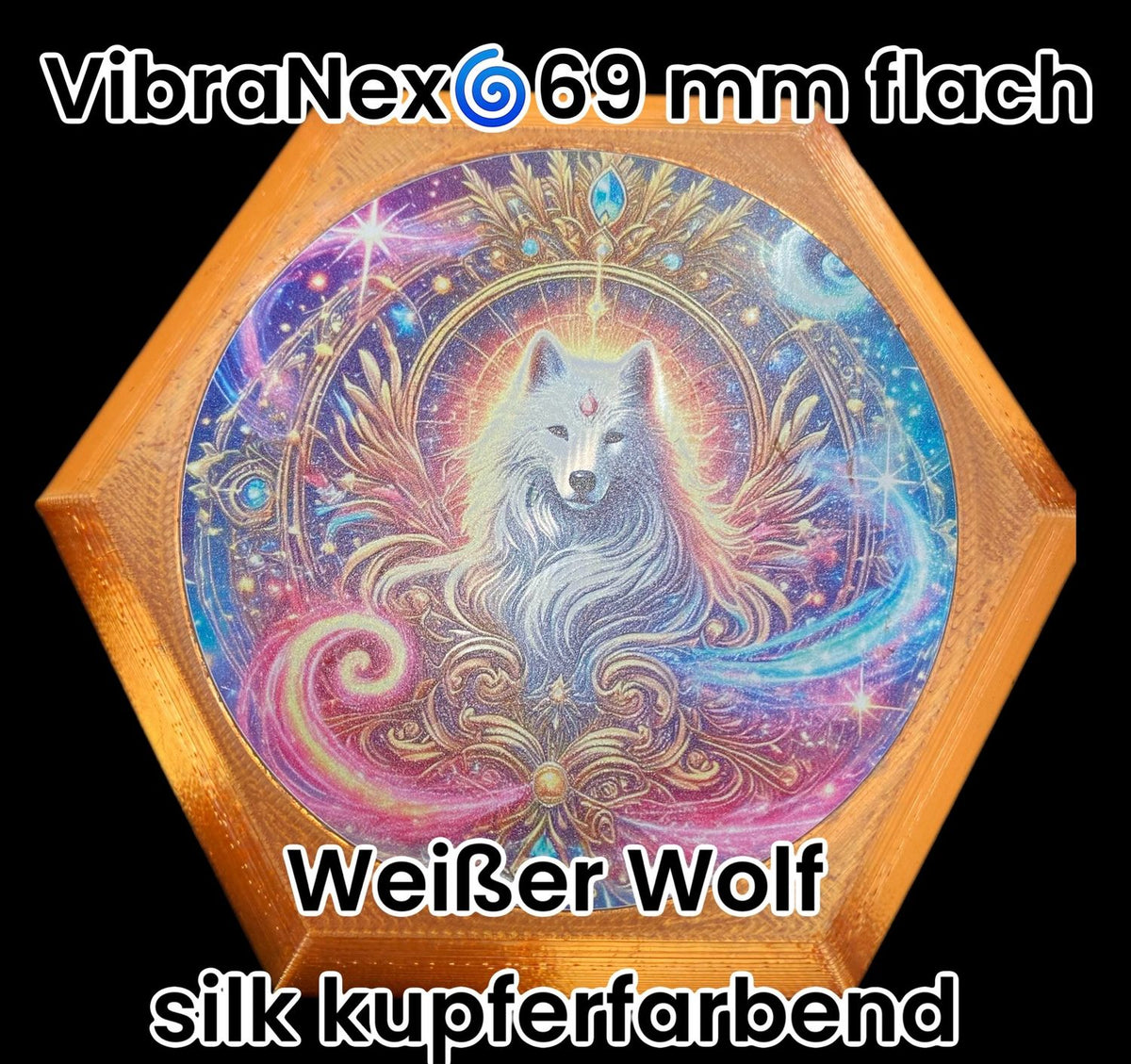 69 mm VibraNex flach – 1-farbig – Krafttier – / heilige Geometrie Symbolik – konfigurierbar – Produktansicht 54