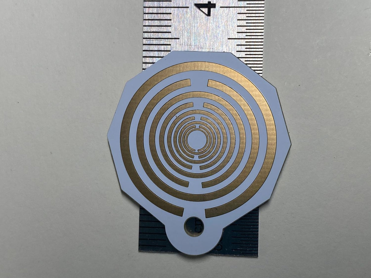 Anhänger Mini Serie eckig – Lakhovsky MWOn Symbol Design – Planeten Frequenz Symbol – Produktansicht 1