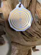 Anhänger Mini Serie eckig – Lakhovsky MWOn Symbol Design – Planeten Frequenz Symbol – Produktansicht 1