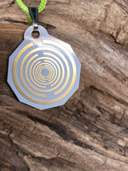 Anhänger Mini Serie eckig – Lakhovsky MWOn Symbol Design – Planeten Frequenz Symbol – Produktansicht 1