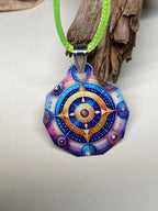 Anhänger Mini Serie eckig – Lakhovsky MWOn Symbol Design – Planeten Frequenz Symbol – Produktansicht 1