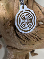 Anhänger Mini Serie eckig – Lakhovsky MWOn Symbol Design – Blume des Lebens Symbolart – Produktansicht 1