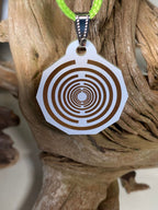 Anhänger Mini Serie eckig – Lakhovsky MWOn Symbol Design – Blume des Lebens Symbolart – Produktansicht 1