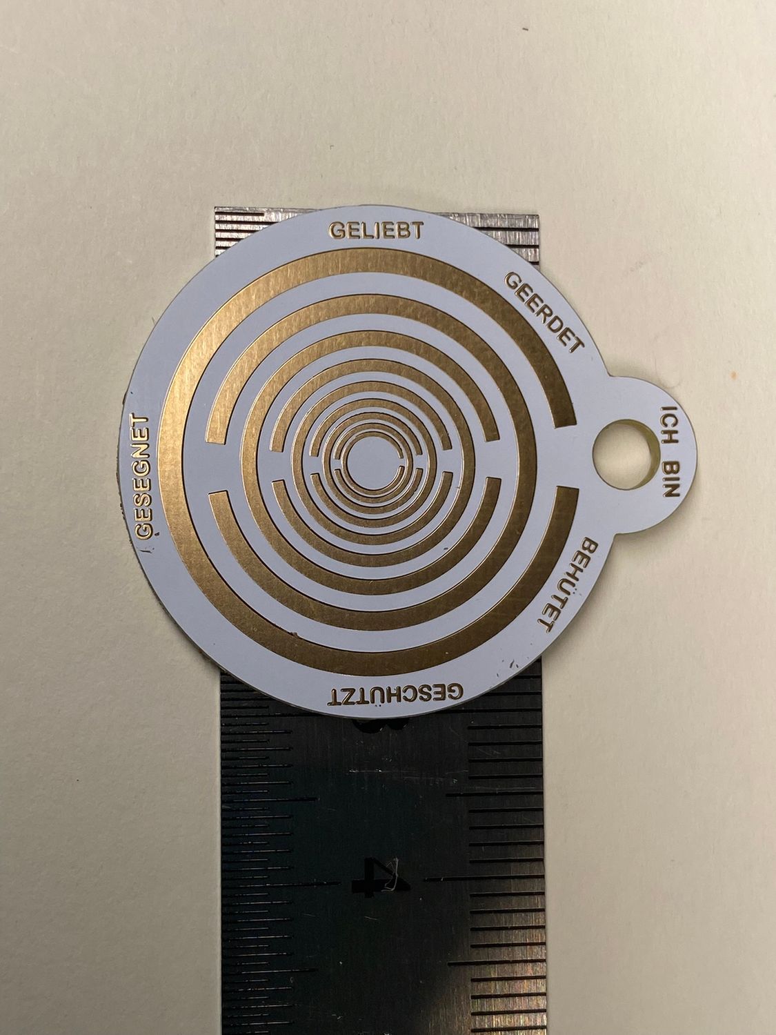 Anhänger Mini Serie rund – Lakhovsky MWOn Symbol Design – Herz Symbol – Produktansicht 1