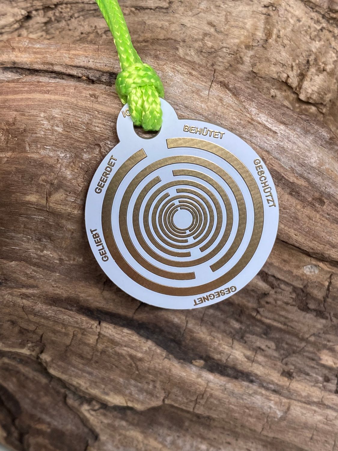 Anhänger Mini Serie rund – Lakhovsky MWOn Symbol Design – Herz Symbol – Produktansicht 1