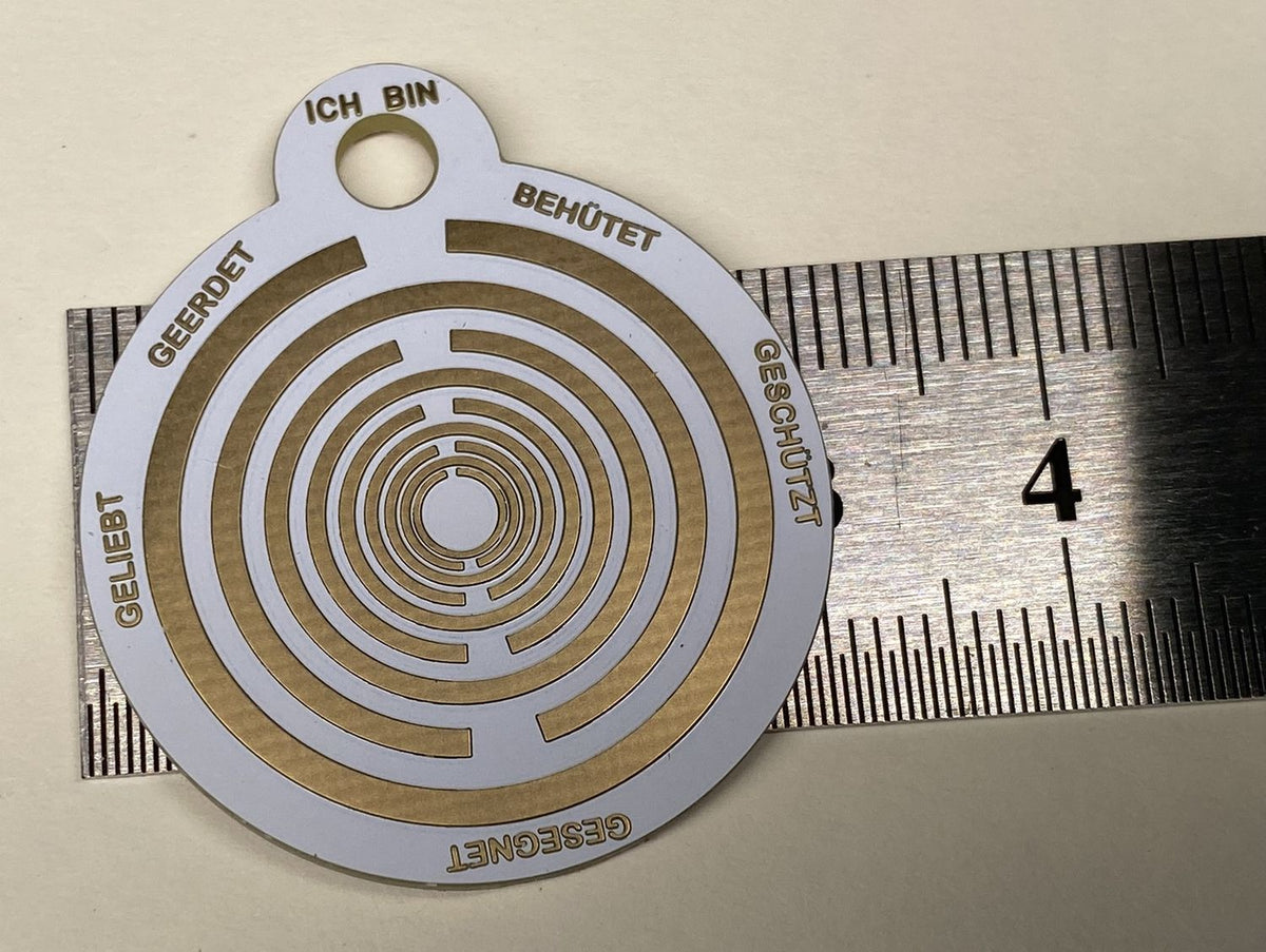 Anhänger Mini Serie rund – Lakhovsky MWOn Symbol Design – Baum des Lebens Symbol – Produktansicht 1