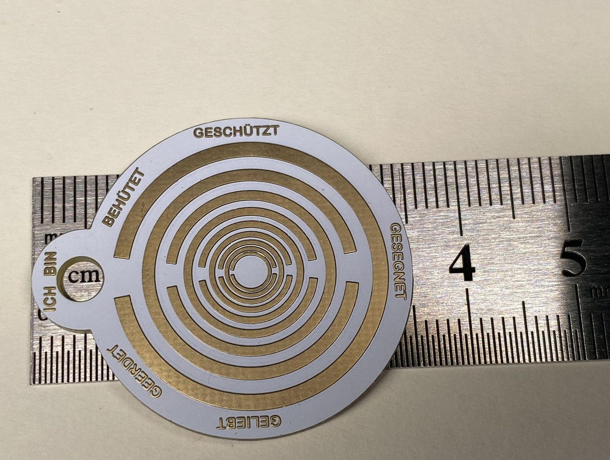Anhänger Mini Serie rund – Lakhovsky MWOn Symbol Design – Herz Symbol – Produktansicht 1