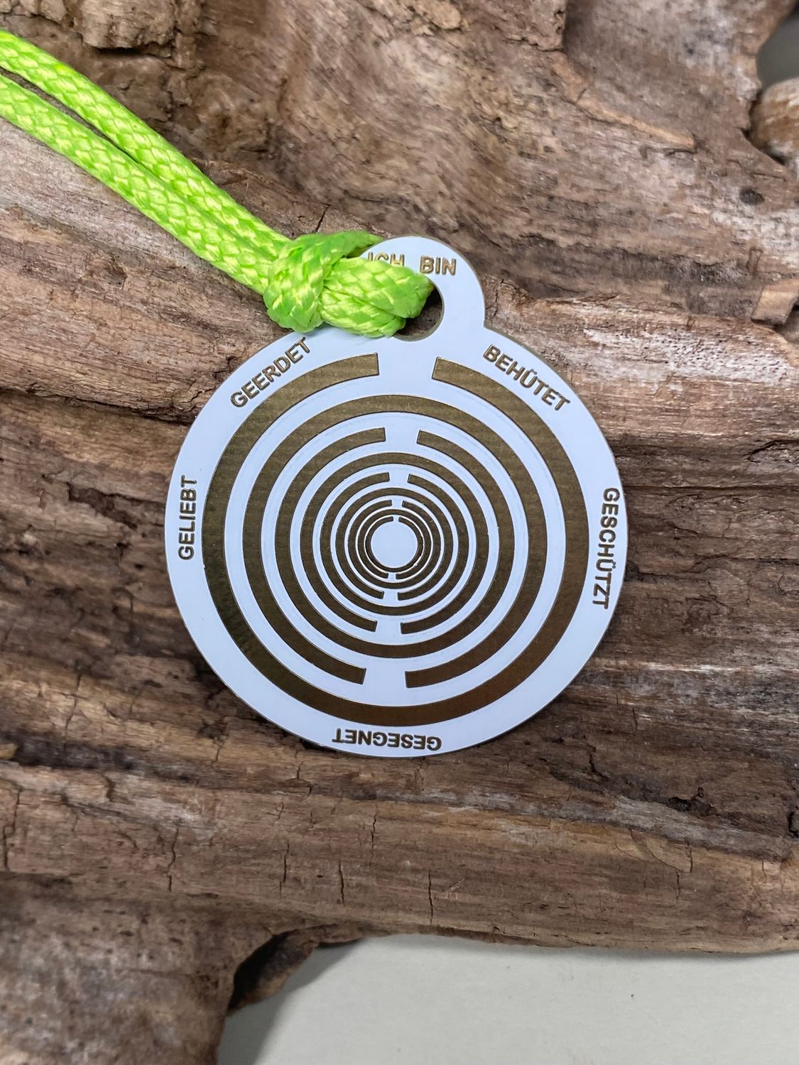 Anhänger Mini Serie rund – Lakhovsky MWOn Symbol Design – Herz Symbol – Produktansicht 1