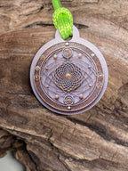 Anhänger Mini Serie rund – Lakhovsky MWOn Symbol Design – mystisch geheimnisvolle Fantasie Symbol – Produktansicht 1