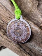 Anhänger Mini Serie rund – Lakhovsky MWOn Symbol Design – mystisch geheimnisvolle Fantasie Symbol – Produktansicht 1