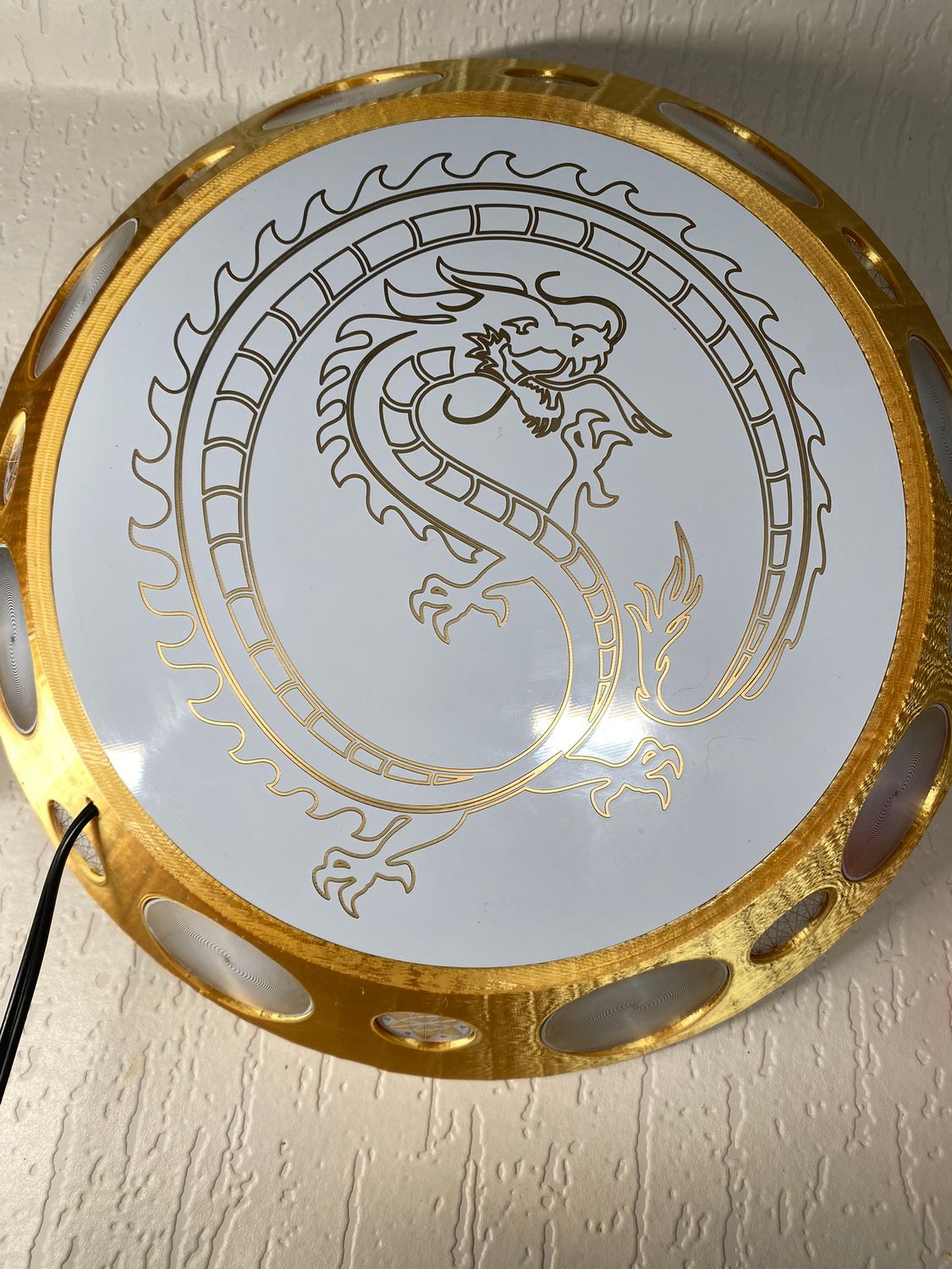 200 mm VibraNex UFO – goldfarben, Oberflächenplatte goldlegiert – Produktansicht 1