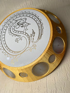 200 mm VibraNex UFO – goldfarben, Oberflächenplatte goldlegiert – Produktansicht 1