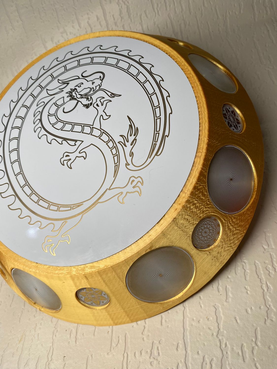 200 mm VibraNex UFO – goldfarben, Oberflächenplatte goldlegiert – Produktansicht 1
