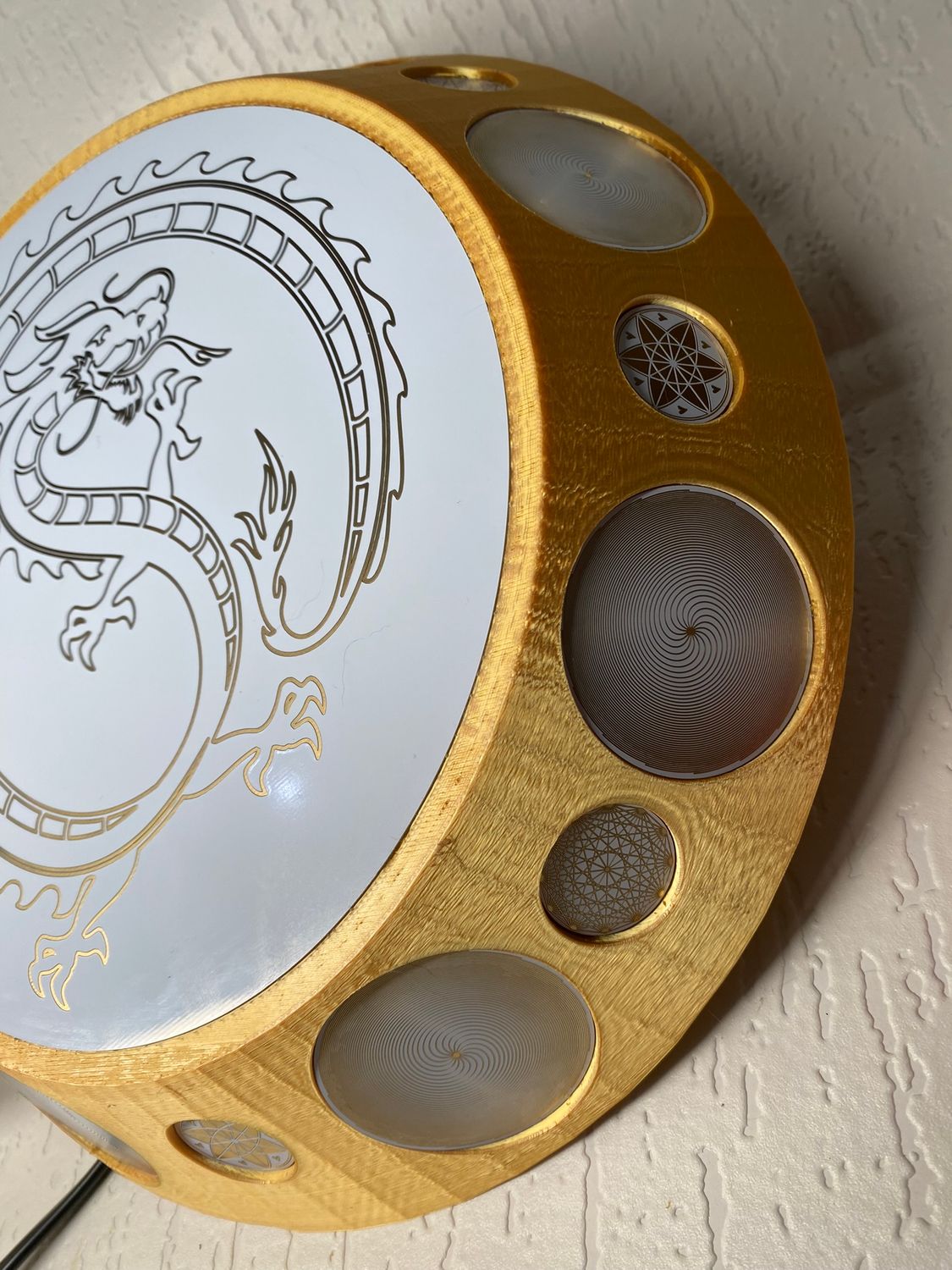 200 mm VibraNex UFO – goldfarben, Oberflächenplatte goldlegiert – Produktansicht 1