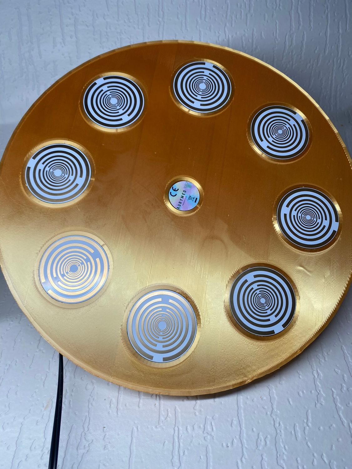 200 mm VibraNex UFO – goldfarben, Oberflächenplatte goldlegiert – Produktansicht 1