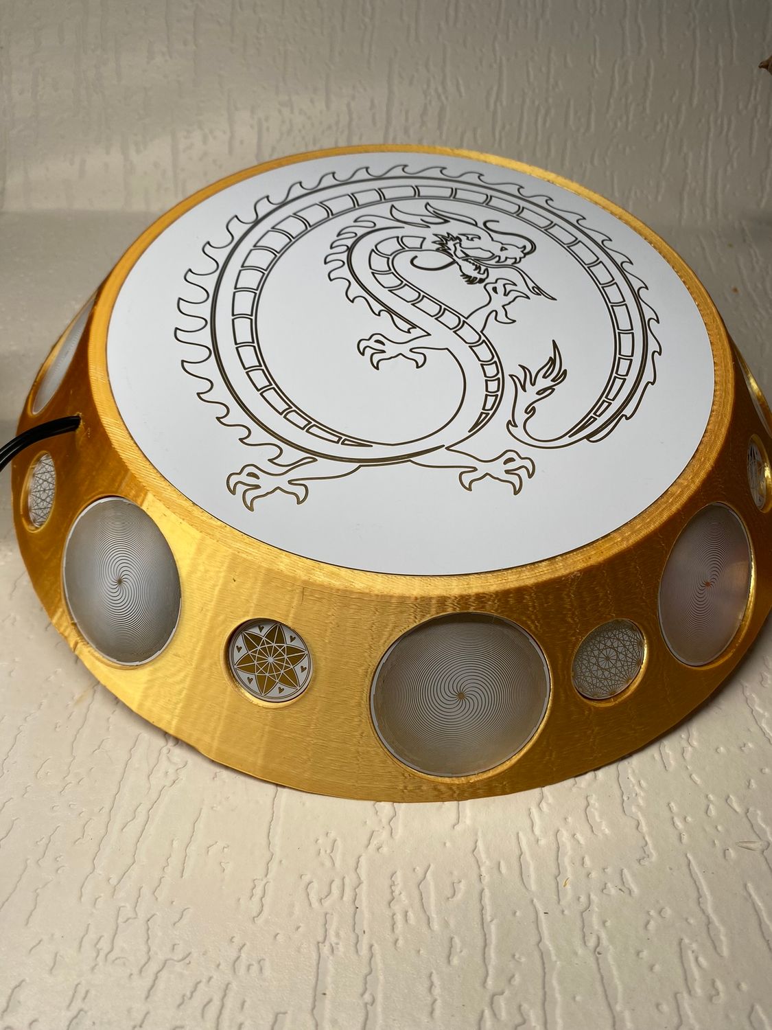 200 mm VibraNex UFO – goldfarben, Oberflächenplatte goldlegiert – Produktansicht 1