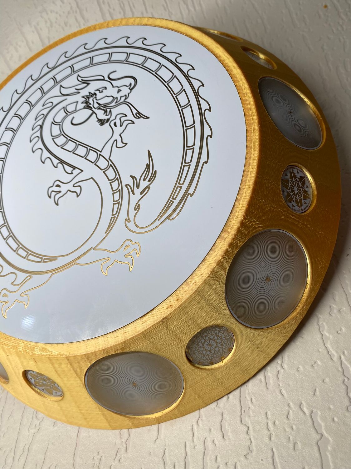 200 mm VibraNex UFO – goldfarben, Oberflächenplatte goldlegiert – Produktansicht 1
