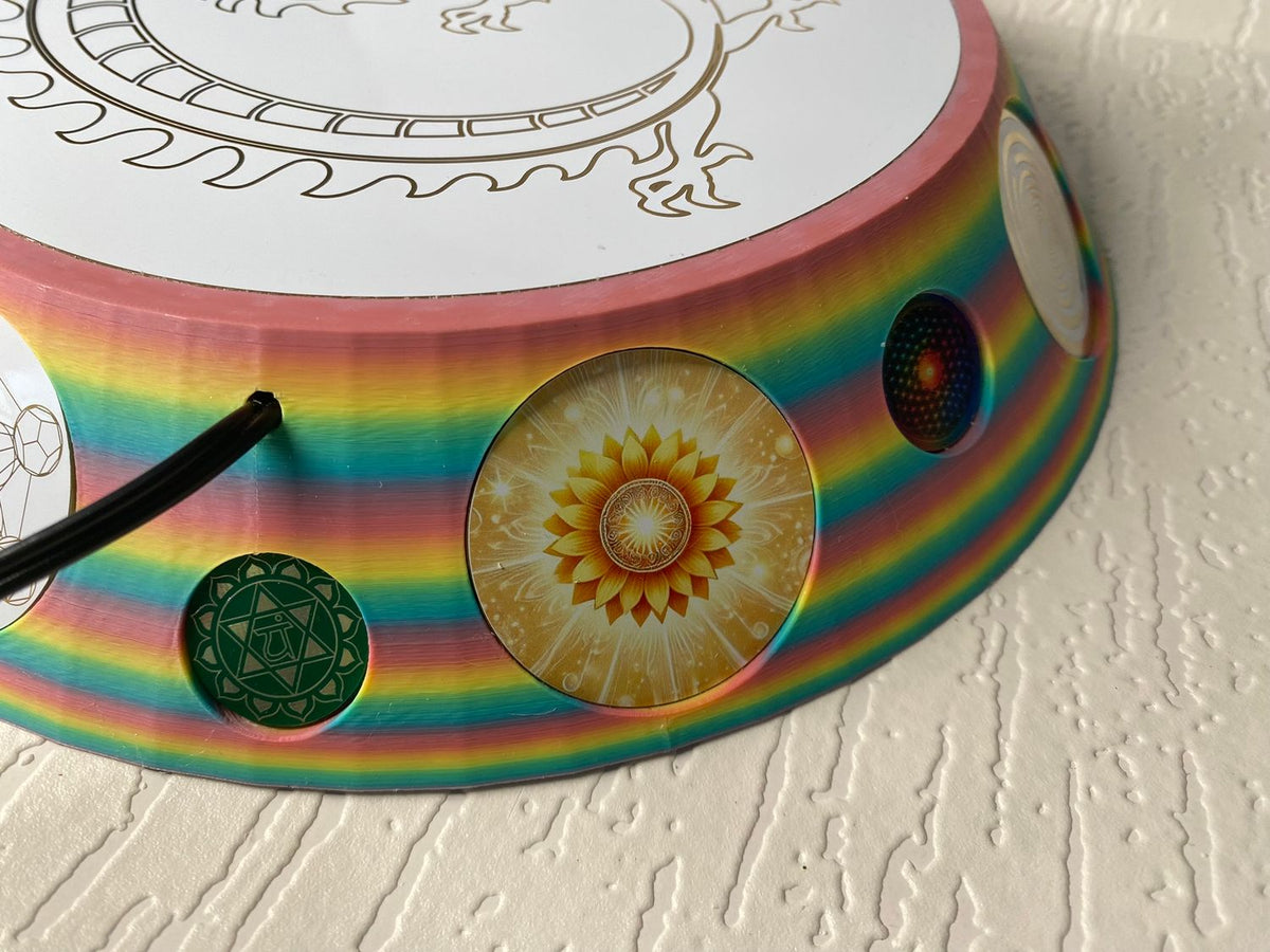 200 mm VibraNex UFO – Einhorn matt, DRACHE Oberflächenplatte goldlegiert – Produktansicht 1