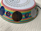 200 mm VibraNex UFO – Einhorn matt, DRACHE Oberflächenplatte goldlegiert – Produktansicht 1