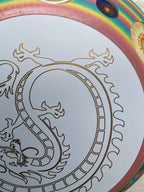 200 mm VibraNex UFO – Einhorn matt, DRACHE Oberflächenplatte goldlegiert – Produktansicht 1