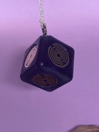Raumobjekt Würfel transparent schwarz – schwarze Disc – Produktansicht 7