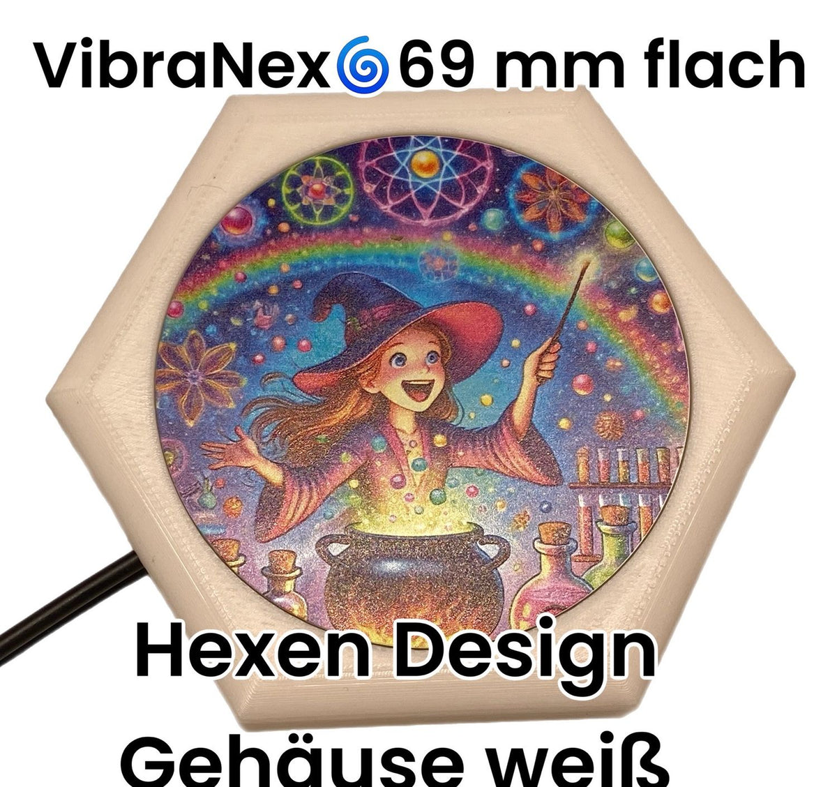 69 mm VibraNex flach – Hexen Motiv – Produktansicht 1