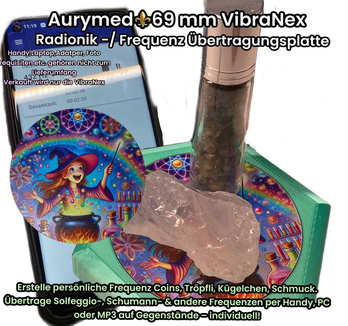 69 mm VibraNex flach – Hexen Motiv – Produktansicht 1
