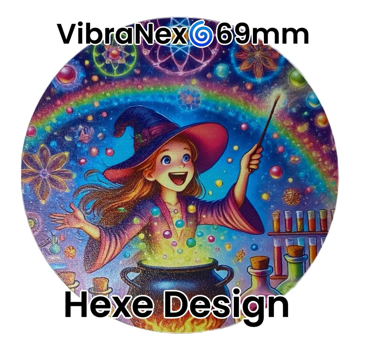 69 mm VibraNex flach – Hexen Motiv – Produktansicht 1