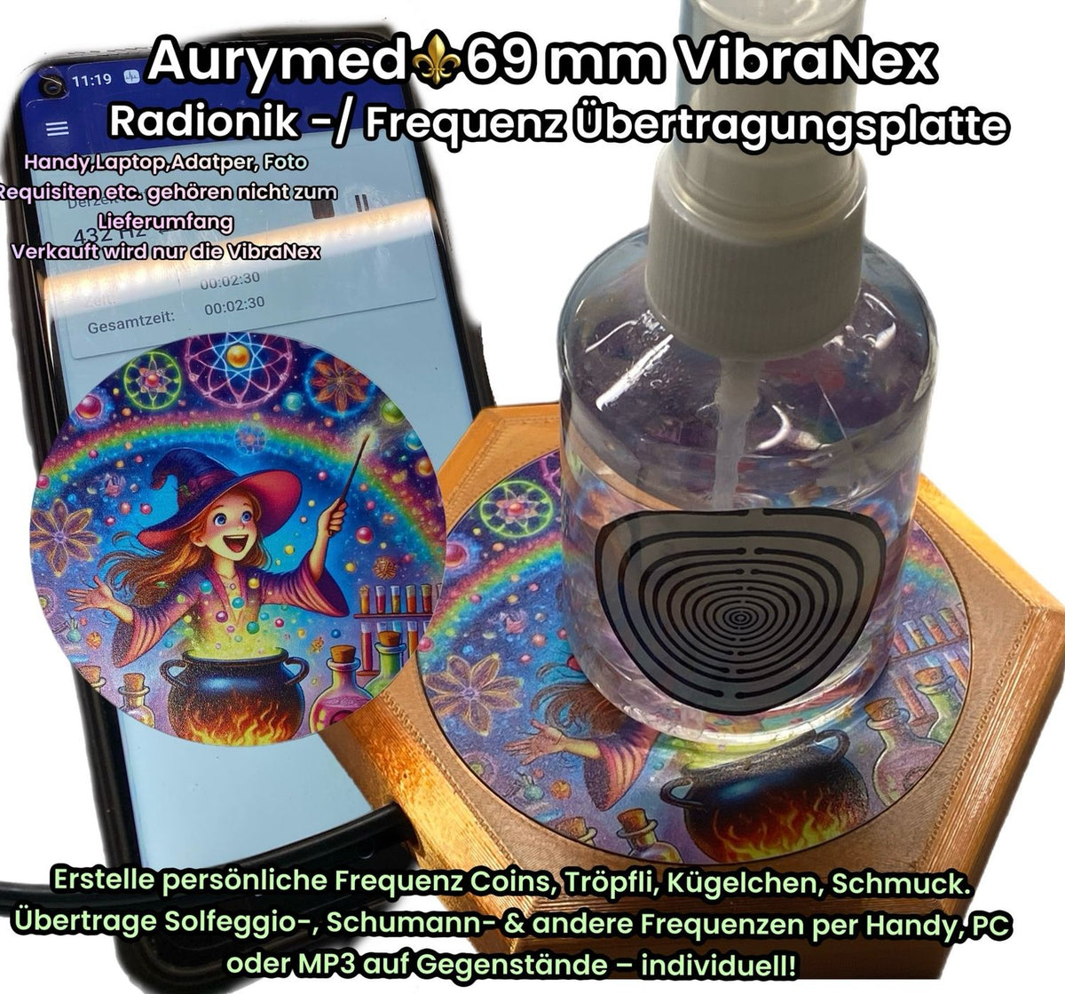69 mm VibraNex flach – Hexen Motiv – Produktansicht 1